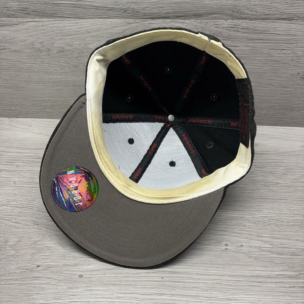RARE Converse Dwyane Wade Snapback Hat Vintage Black Red Jordan Tag Size M - Picture 7 of 11